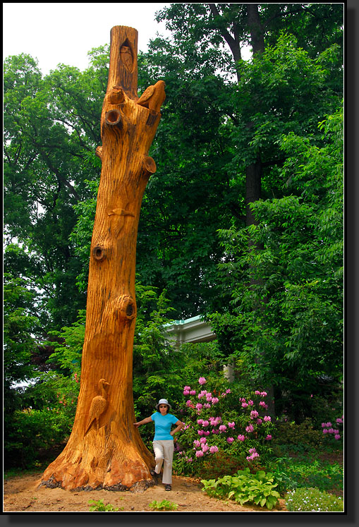 20070528-1248-Carved-Tree,-Heron-(base),-Owl-and-Eagle-(top)